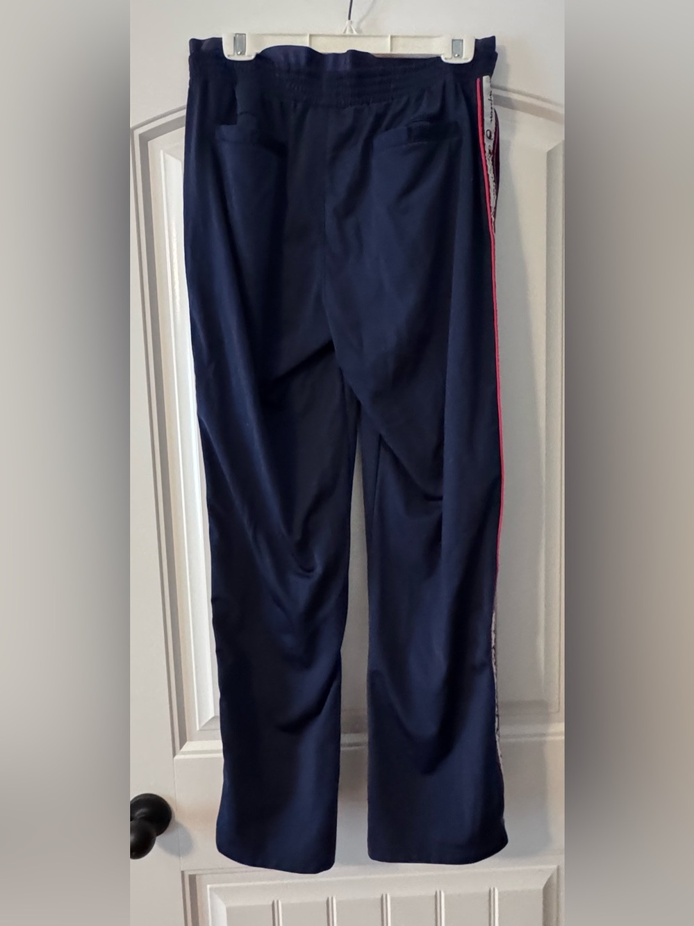 Champion Navy Nylon Blend Ankle Zip Track Pants